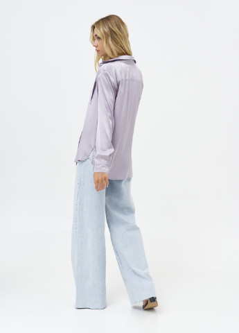 Бузкова демісезонна блуза жіноча атласна KASTA design