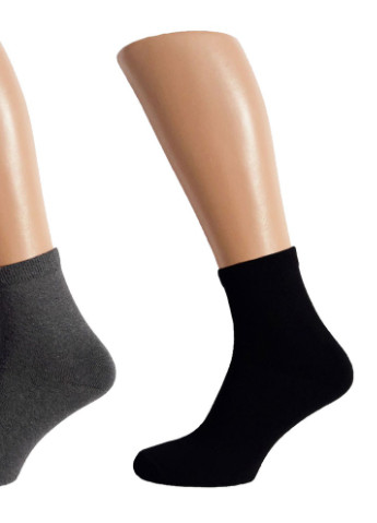 Набор мужских носков 10пар, классические черные+серые 43-45 Rix однотонные комбинированные повседневные