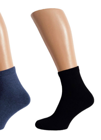 Набор мужских носков 10пар, классические черные+синие 45-46 Rix однотонные комбинированные повседневные