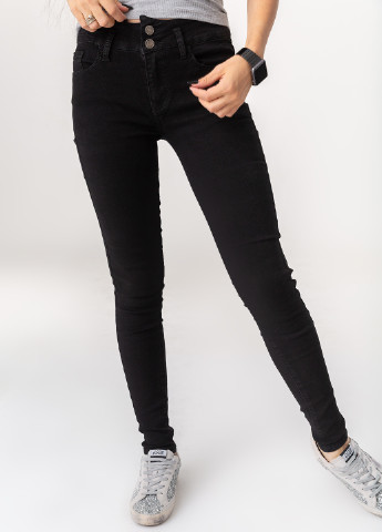 Черные демисезонные скинни джинсы Legend Jeans
