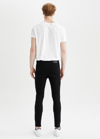 Черные демисезонные скинни, укороченные джинсы DeFacto