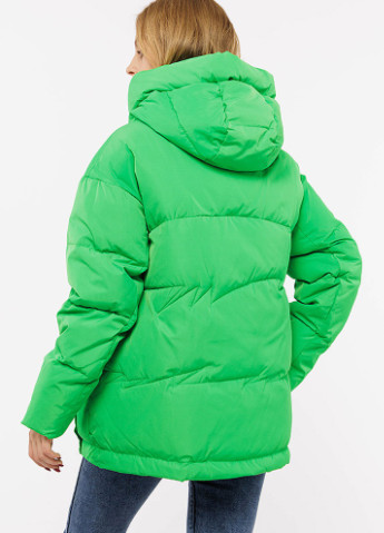 Зеленая зимняя женская куртка Visdeer