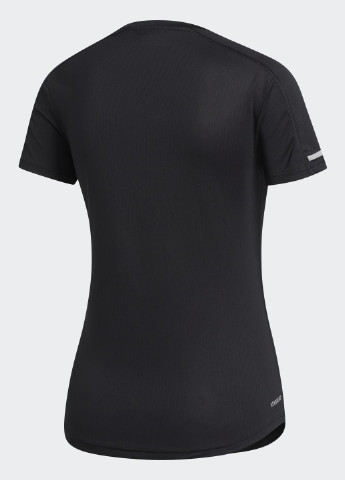 Черная летняя футболка для бега adidas