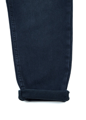 Темно-серые демисезонные джинсы для девочек утепленные мом темно-серые на резинке Altun