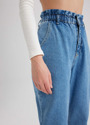 Джинси DeFacto прямі сині джинсові бавовна