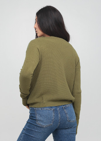 Оливковый демисезонный пуловер пуловер Suijo