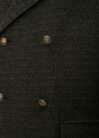 Оливковое (хаки) демисезонное Пальто двубортное KOTON