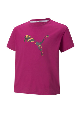 Детская футболка Modern Sports Youth Tee Puma однотонная розовая спортивная полиэстер, модал