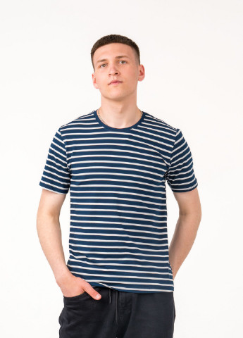 Темно-синяя демисезонная футболка мужская Наталюкс 42-1324