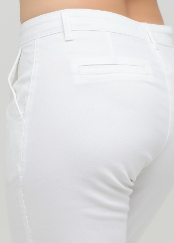 Белые кэжуал демисезонные укороченные, зауженные брюки Long Island