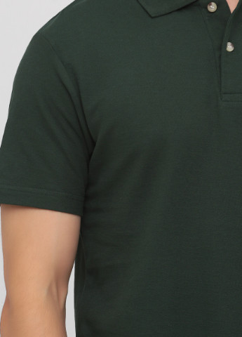 Темно-зеленая футболка-мужское хлопковое поло с коротким рукавом для мужчин Stedman однотонная