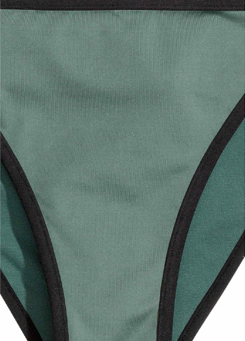 Купальні труси H&M бікіні однотонні сіро-зелені пляжні трикотаж