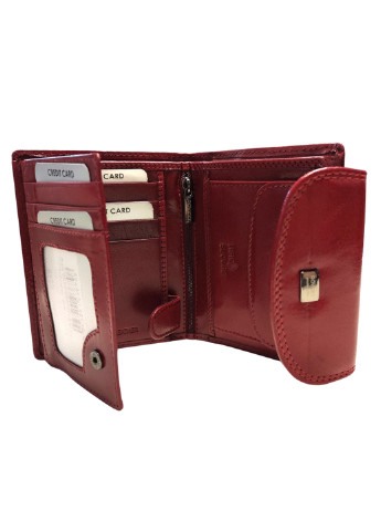 Женский кожаный кошелек маленький красный СPR-8770-BAR Red Rovicky однотонный красный деловой
