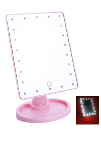 Зеркало косметическое с подсветкой LED Mirror XR-1608 сенсорное Розовый (10253/4U) XO розовое