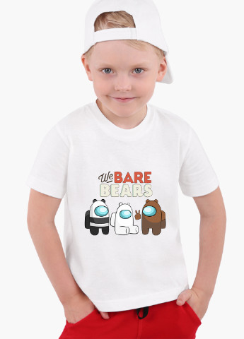 Белая демисезонная футболка детская вся правда о медведях (we bare bears) белый (9224-2668) 110 см MobiPrint