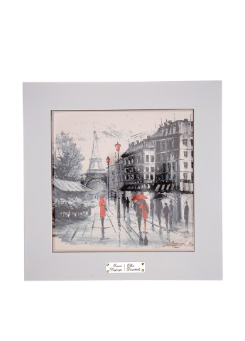 Картина Город Париж, 28х28 см Allicienti рисунок комбинированная