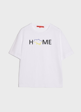 Белая летняя футболка женская оверсайз home KASTA design