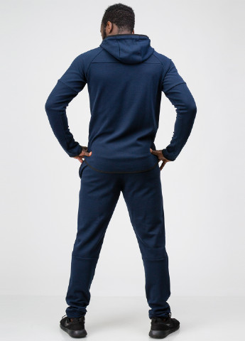 Темно-синий демисезонный костюм (толстовка, брюки) брючный Go Fitness