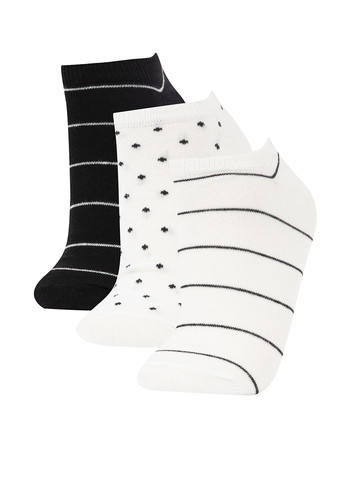 Шкарпетки (3 пари) DeFacto чорно-білі кежуали
