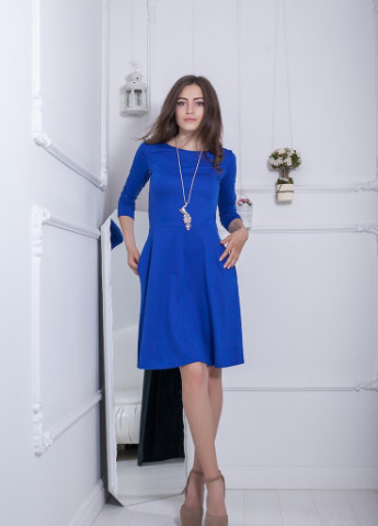 Синее кэжуал женское платье fenberries Podium однотонное