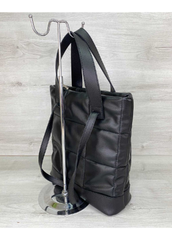 Женская сумка «Бруки» 34х32х12 см WeLassie однотонная чёрная кэжуал