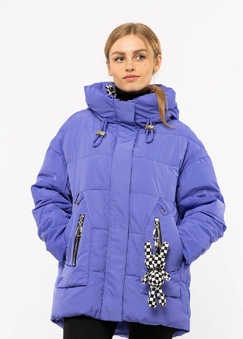 Сиреневая зимняя женская куртка Visdeer