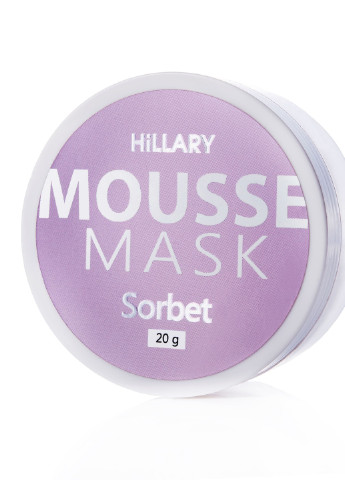 Мус-маска для обличчя пом'якшуюча MOUSSE MASK Sorbet, 20 г Hillary