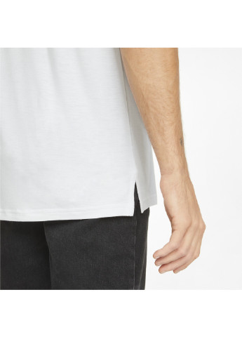 Белая демисезонная футболка classics splitside men's tee Puma