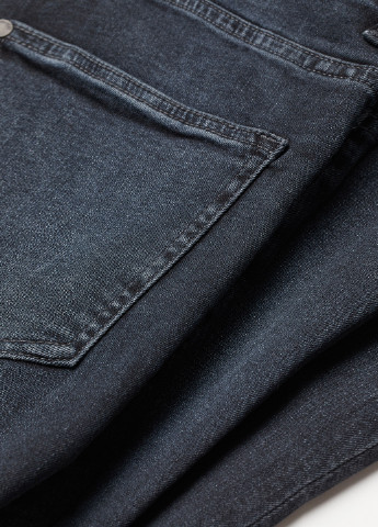 Джинси H&M завужені однотонні темно-сині джинсові бавовна
