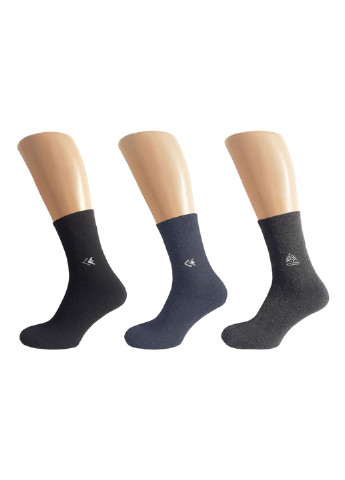 Набор тёплых носков 6 пар Rovix логотипы комбинированные повседневные