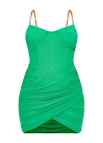 Зелена кежуал сукня PrettyLittleThing однотонна