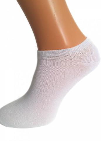 Шкарпетки чоловічі "Нова пара", бамбук укорочені 438-301 розмір 42-44(27-29) білі з смужкою НОВА ПАРА укорочена висота с уплотненным носком однотонные белые повседневные