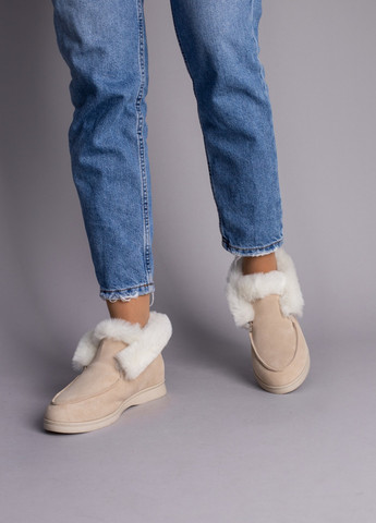 Лофери ShoesBand Brand лофери однотонні бежеві кежуали