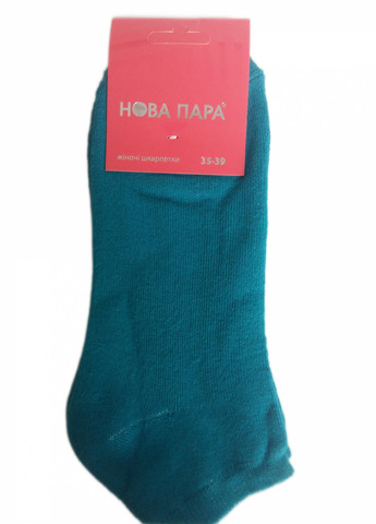 Шкарпетки плюш ТМ "Нова пара" коротка висота 108 НОВА ПАРА Короткая смарагдові повсякденні