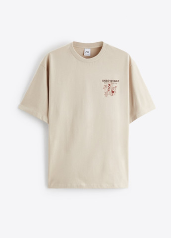 Песочная летняя футболка Zara